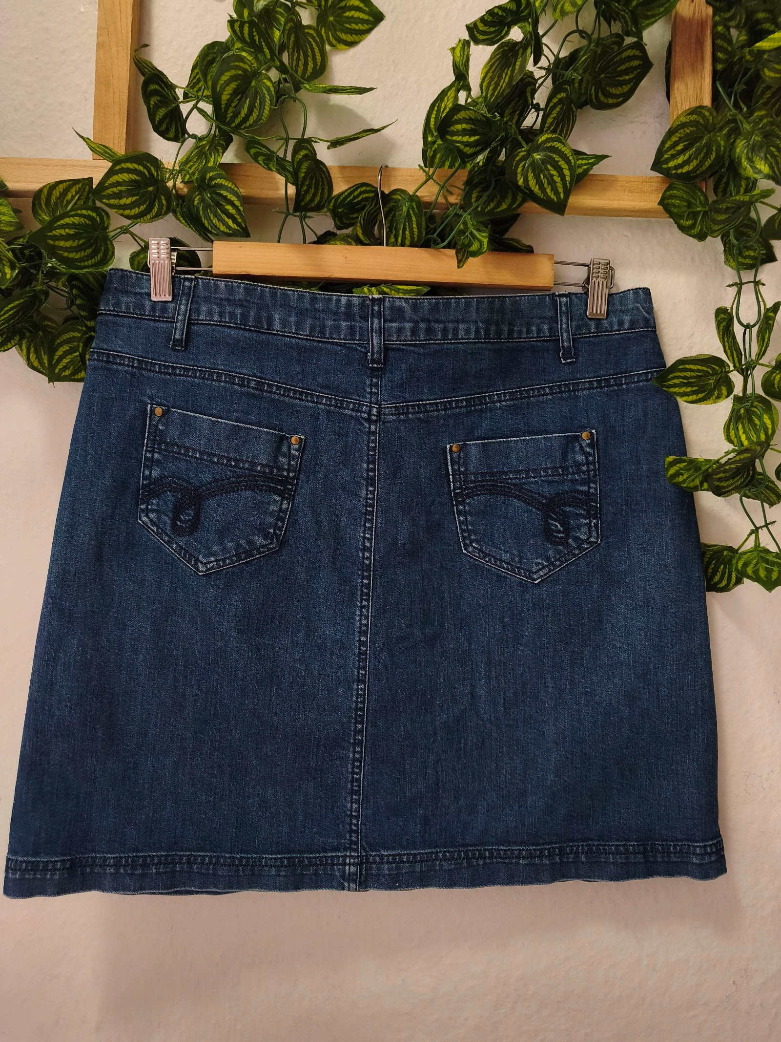 Minissaia Jeans Algodão Botões Tamanho 44 Southern Cotton – photo 5